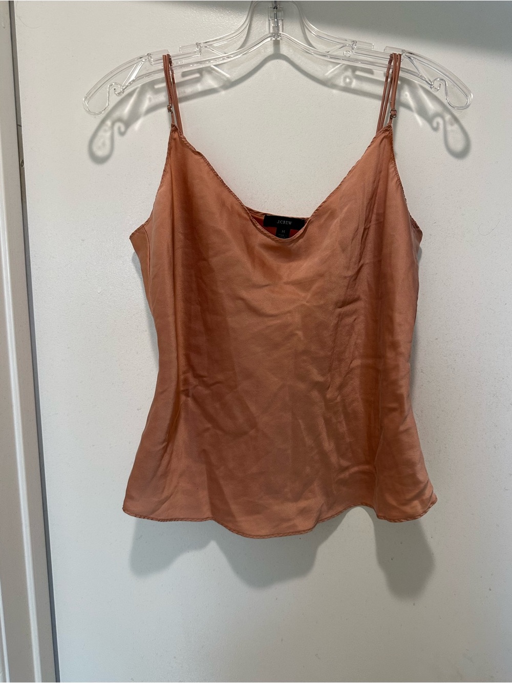 J. Crew Satin Spaghetti-Strap Camisole - Copper 100% Silk Size Medium